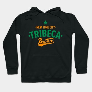 Tribeca Manhattan Logo -  Authentic NYC Vibes - Minimal Style Hoodie